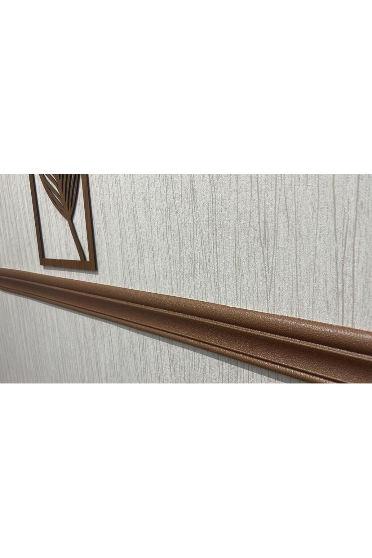 Kahverengi Düz 8cm-110cm Yapışkanlı Çıta Çerçeve Süpürgelikdüzkahve