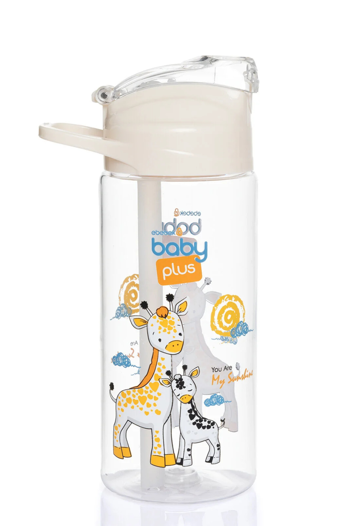 Baby Plus Desenli Pipetli Tritan Bebek Su Matarası 500 ml - Sert Silikon Uçlu Matara fotoğrafı 3 (önizleme)