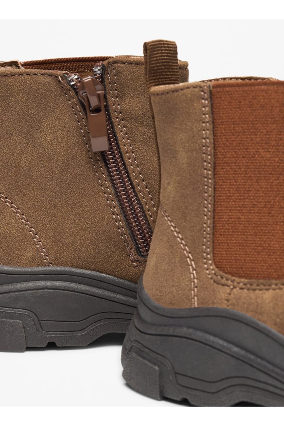 LBL by Shoexpress-Solid High Cut Boots with Zip Closure 5