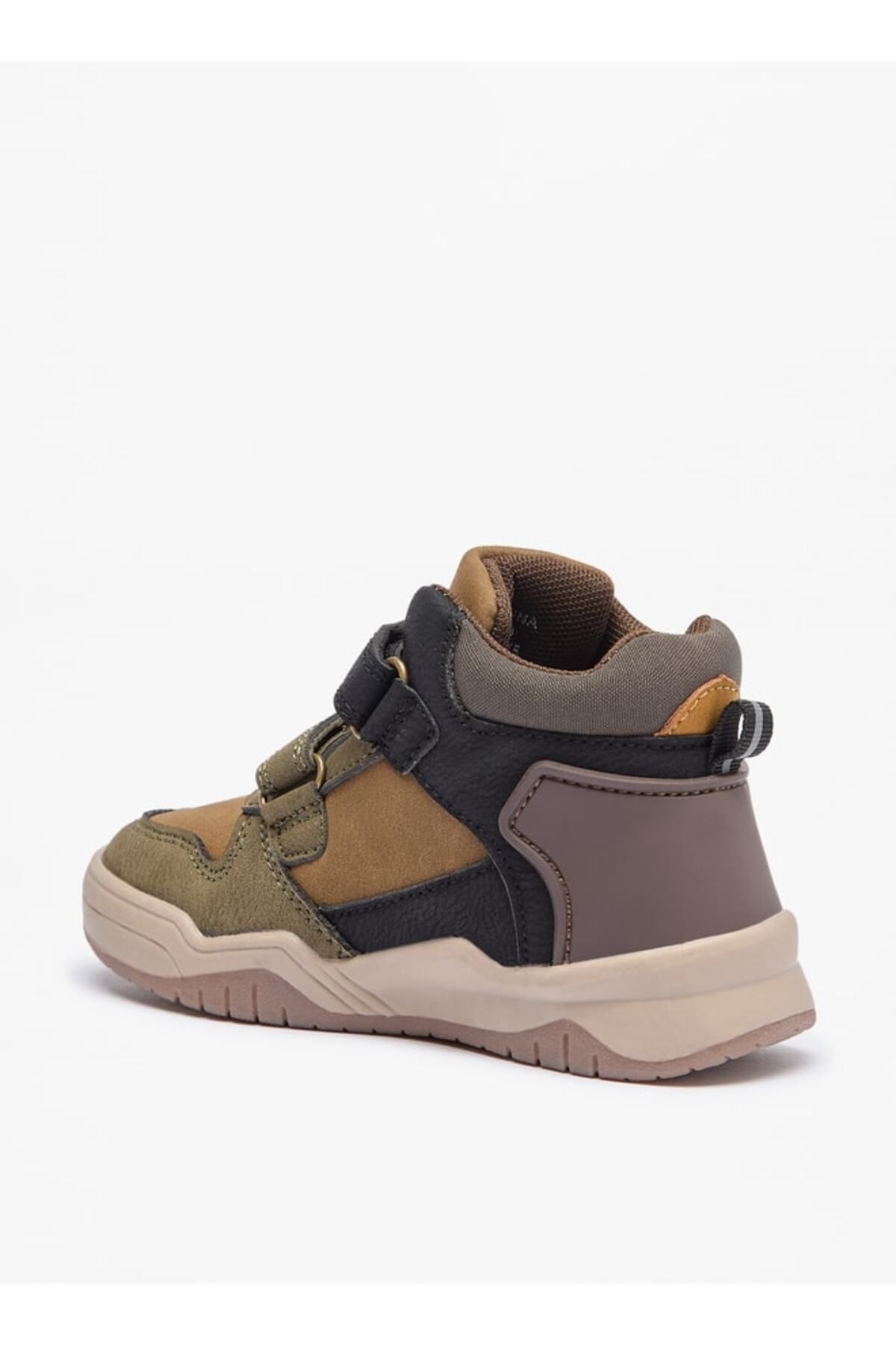 LBL by Shoexpress-Panelled High Cut Sneakers with Hook and Loop Closure 2