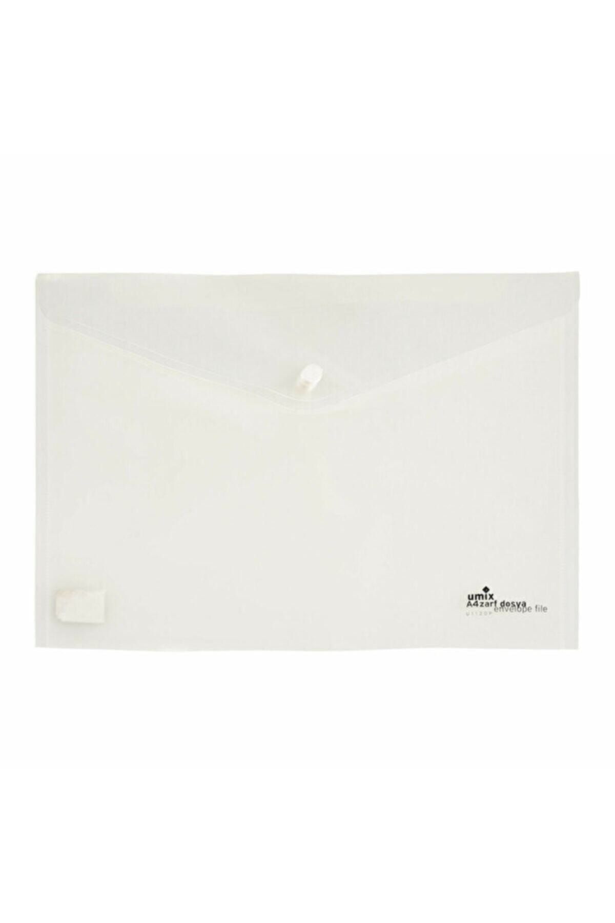 Umix-- Snap Fastener Transparent Envelope File A4 (u1120p-white) 1