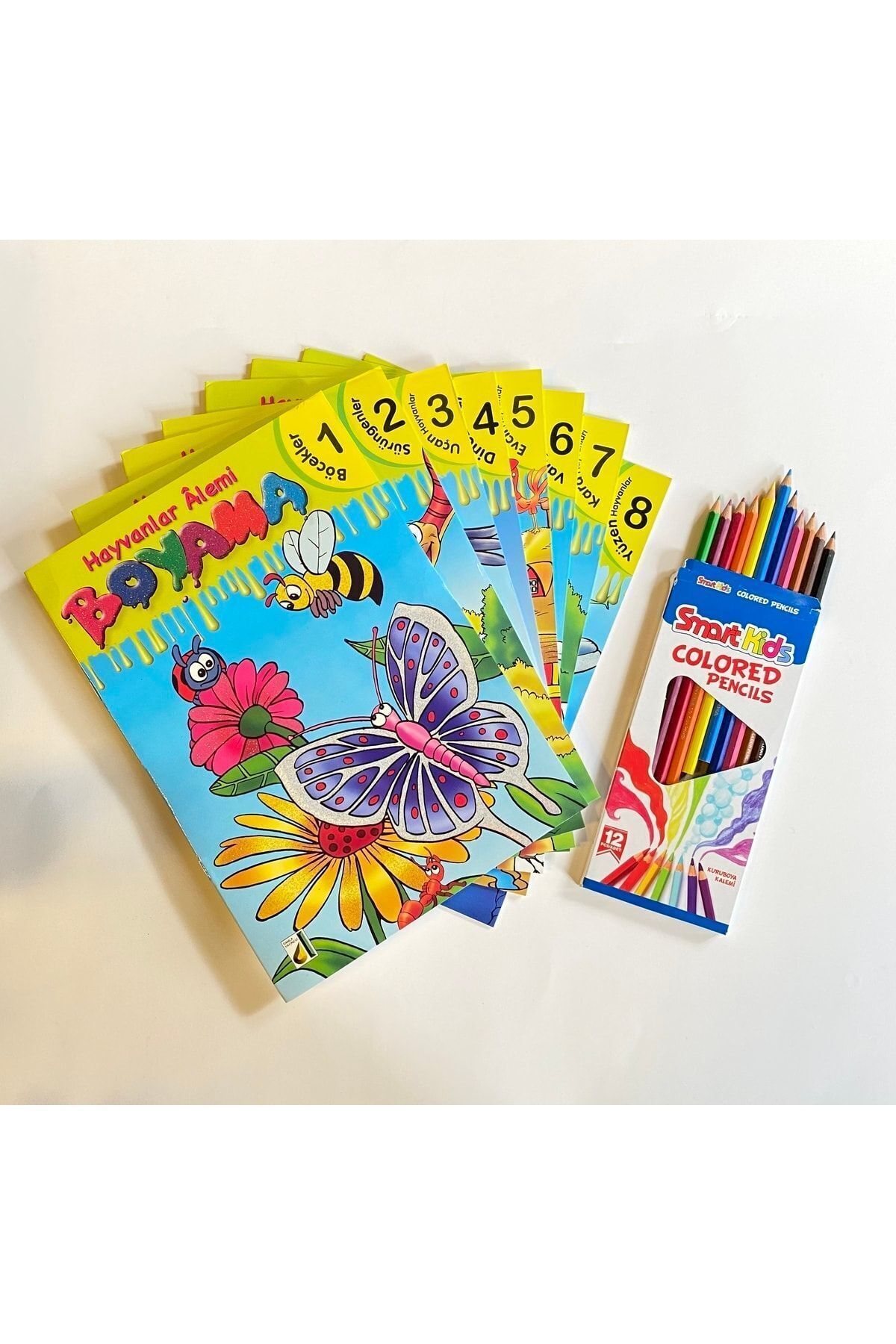 Smart Kids Kuruboya 8 Li Boyama Kitabı