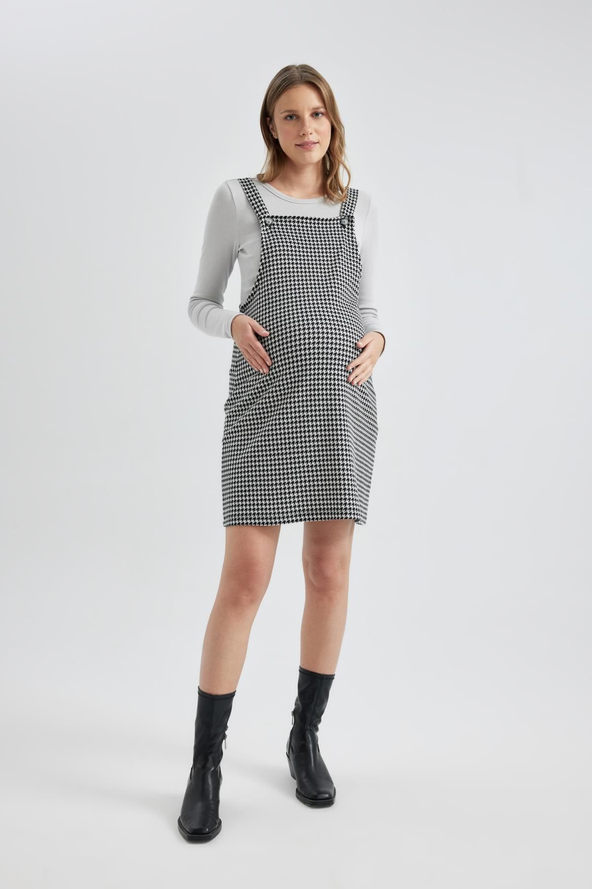 regular fit patterned maternity mini salopet dress c0468ax23wn