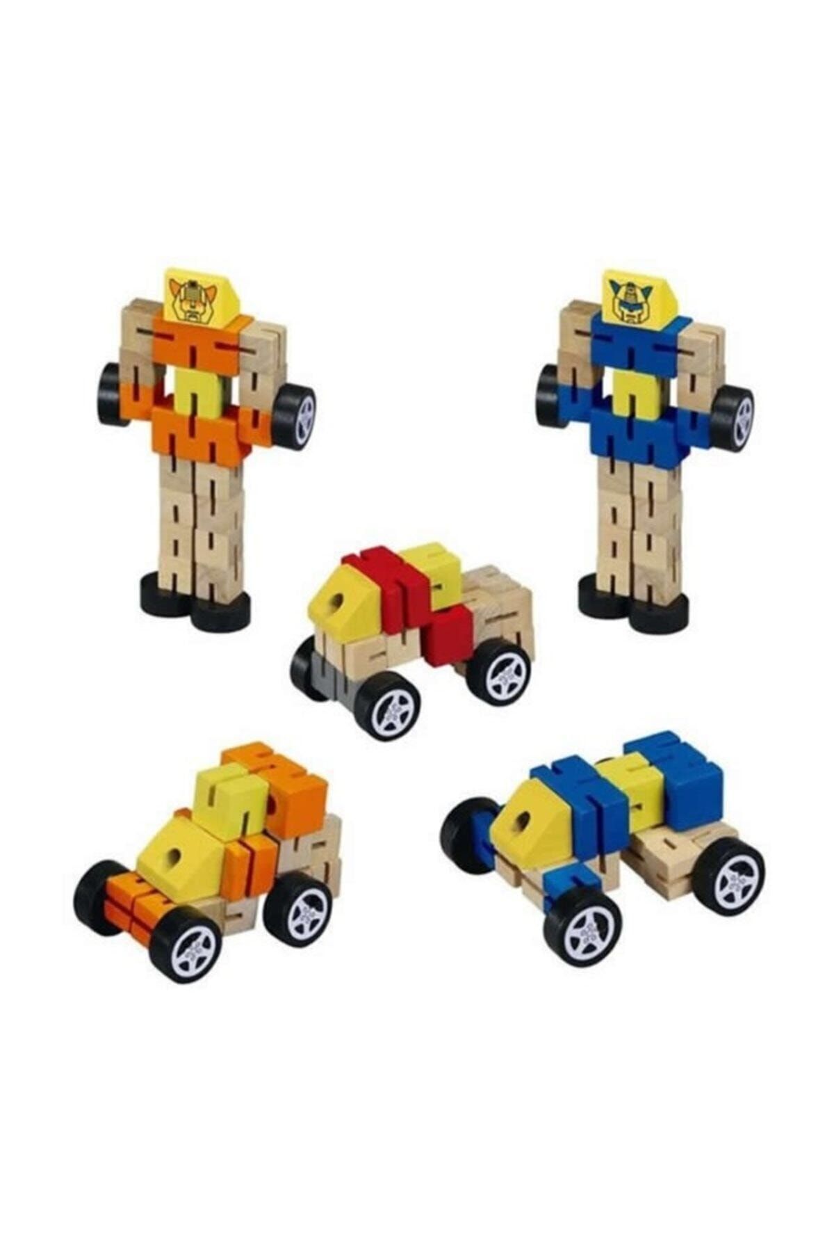 Adalı Oyuncak-Large Model Robot Transforms into a Wooden Car 3