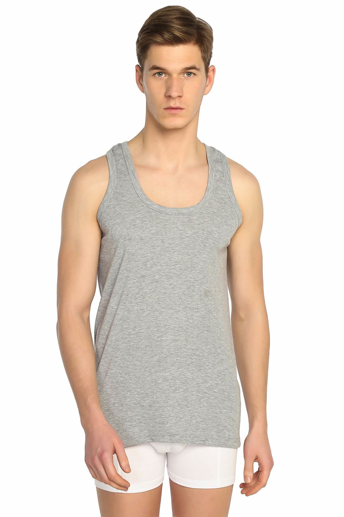 Tutku Sportiv Clasic Cu Coaste Gri Pentru Bărbați Masculin - 2XL