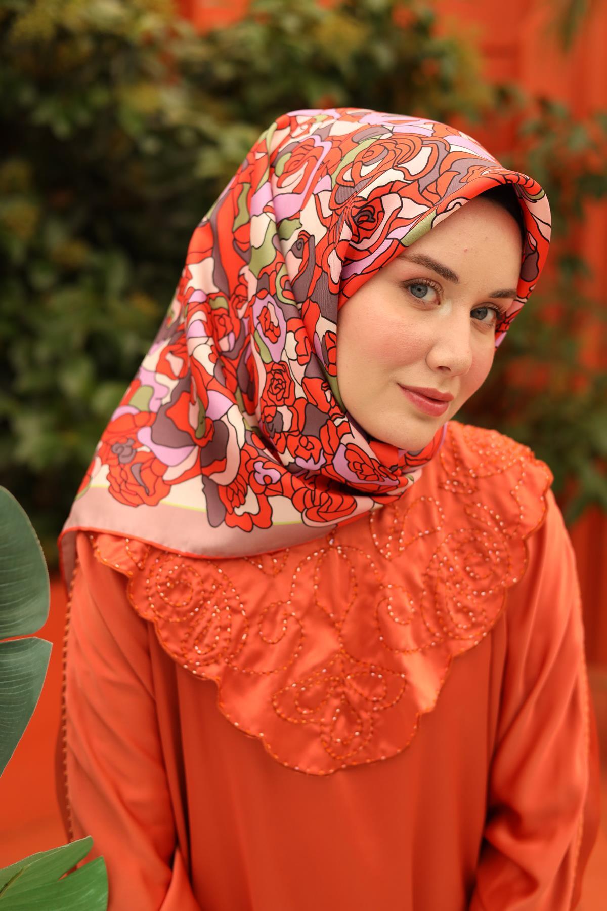 روسری زنانه خانه ابریشم | 11434-09 Silk Home - Image 5