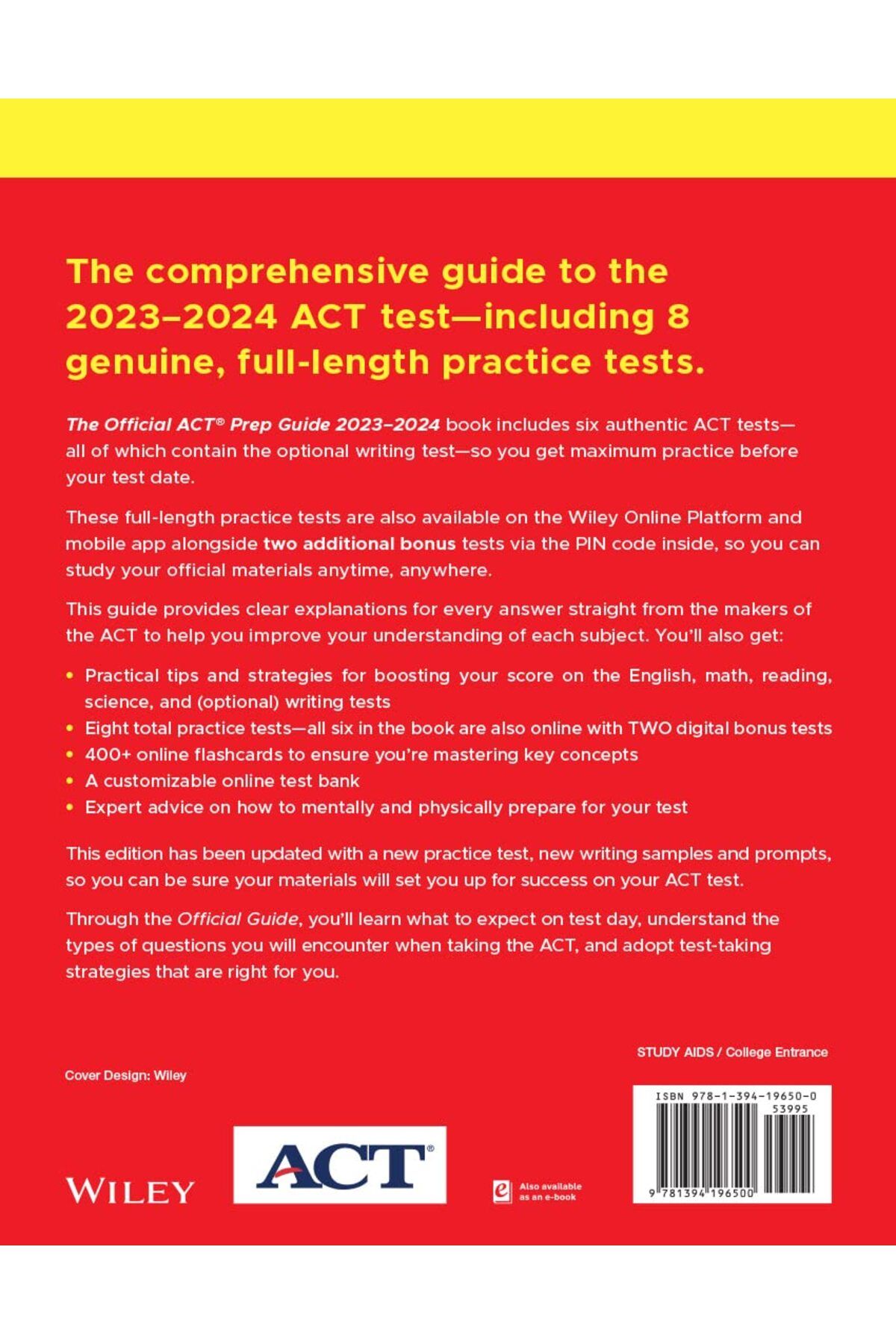 Kaplan Akademi The Official ACT Prep Guide 20232024 Book + 8 Practice