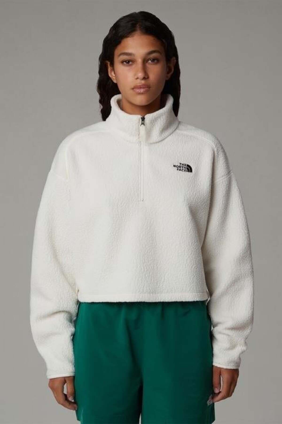 The North Face W Crop High Pile Fleece Kad n Sweat Nf0a5 gql 1