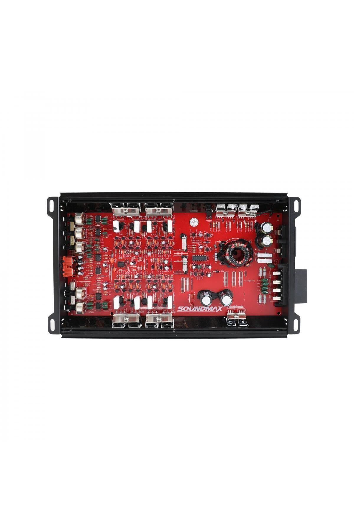 Soundmax SX-2850.4 2024 Yeni Seri 4 Kanal Oto Amfi 4ohm 4x60RMS