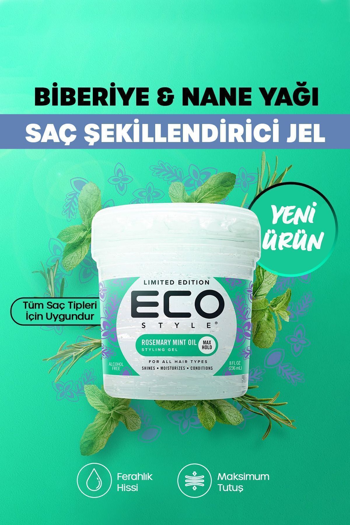 ژل حالت دهنده روغن رزماری و نعناع Style Maximum Hold Styling 236ml ECO