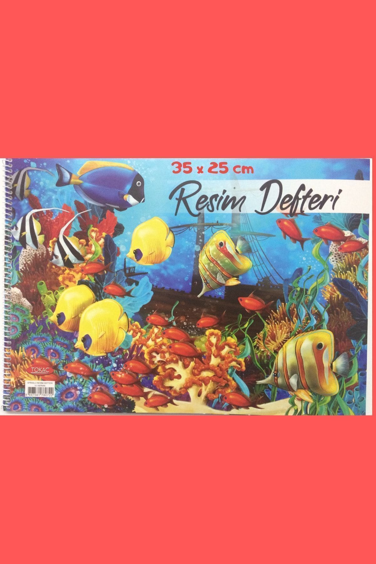 Spiralli Resim Defteri, 35x25 Cm, Orta Boy Sipiralli Boyama Defteri, Çizim Defteri