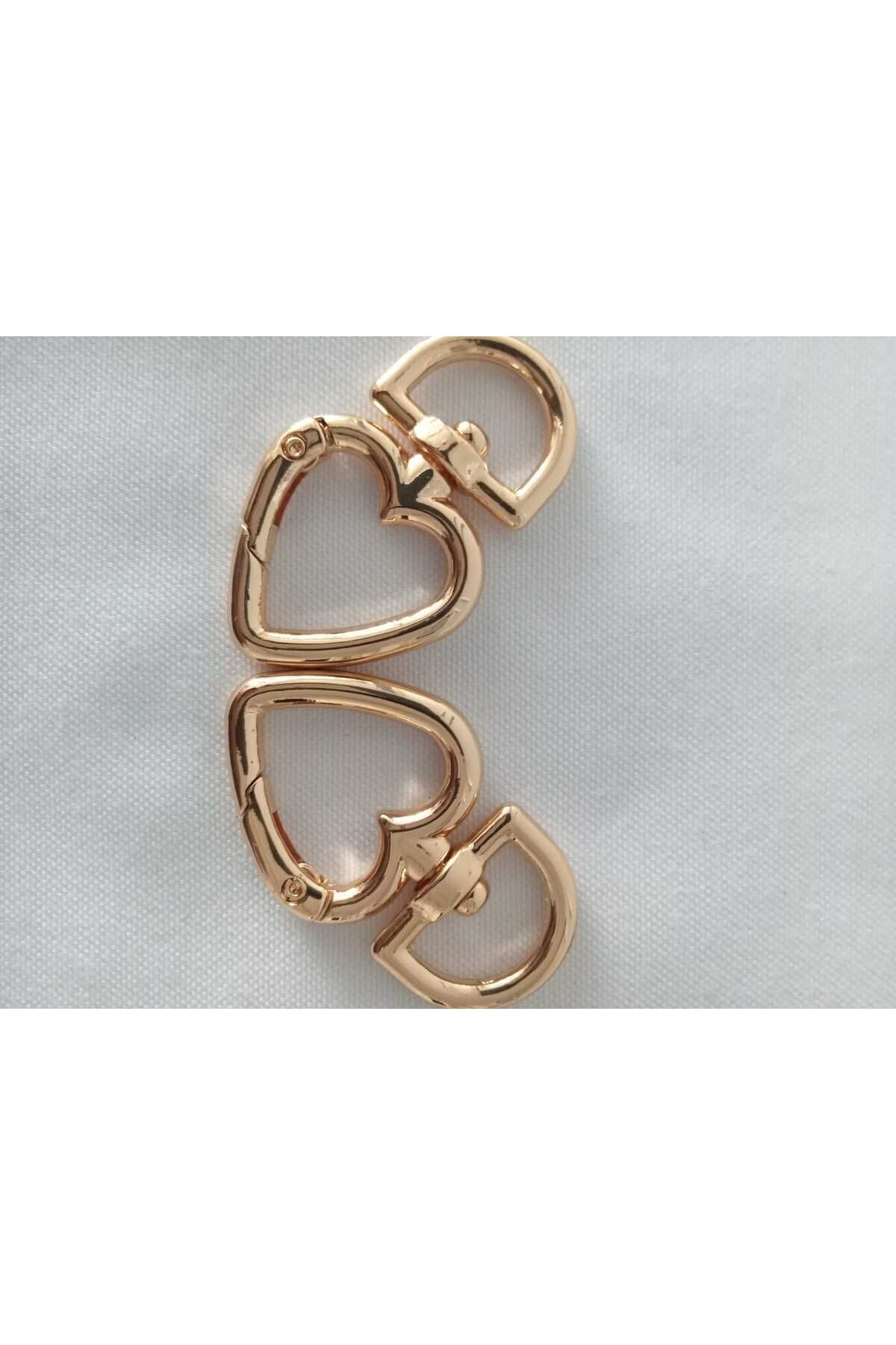 hobi duragı İki Adet Kalp Şekilli Yaylı Çanta Halkası