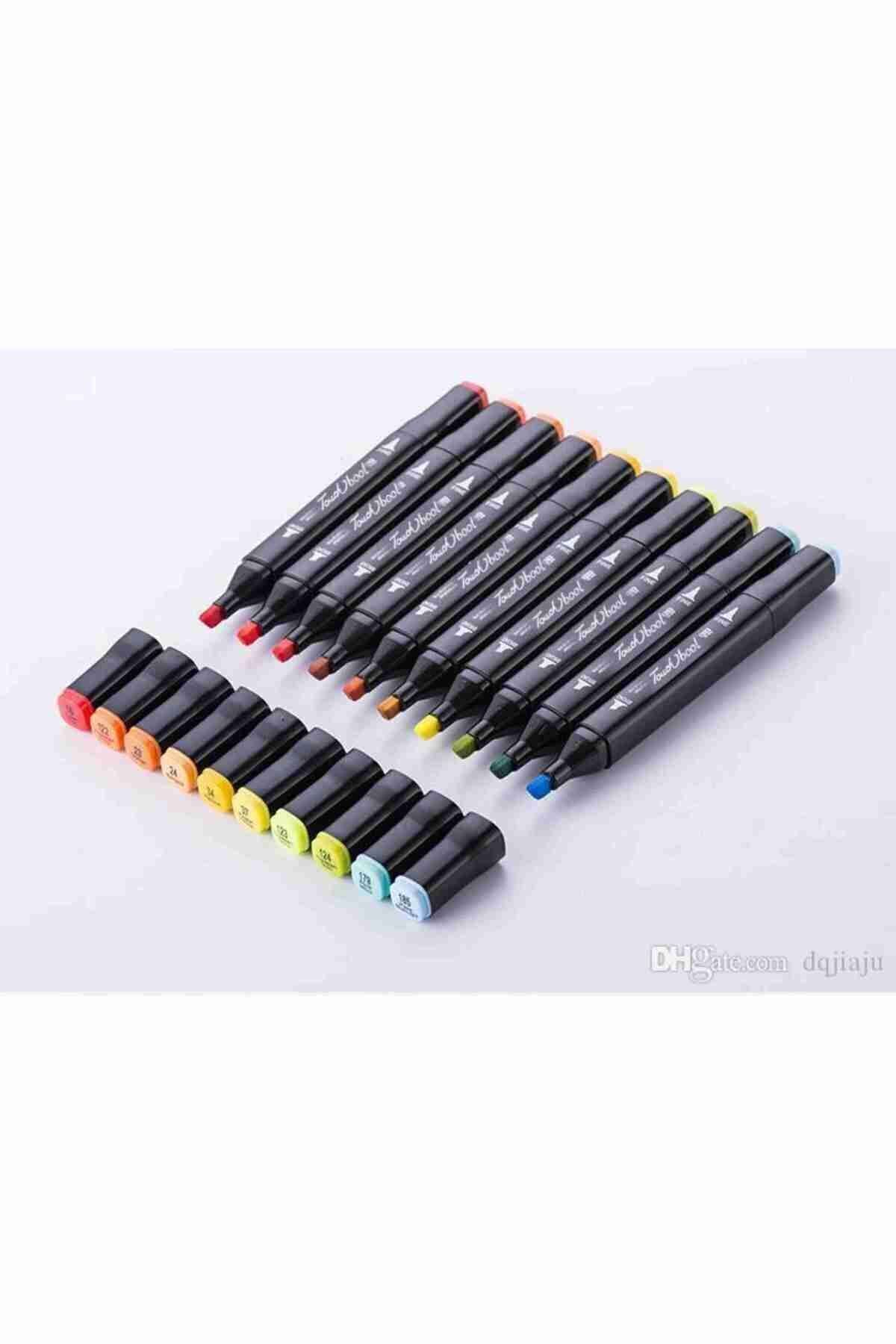 Touch-60 Pieces Double Sided Marker and Felted Pen Set with Bag 2
