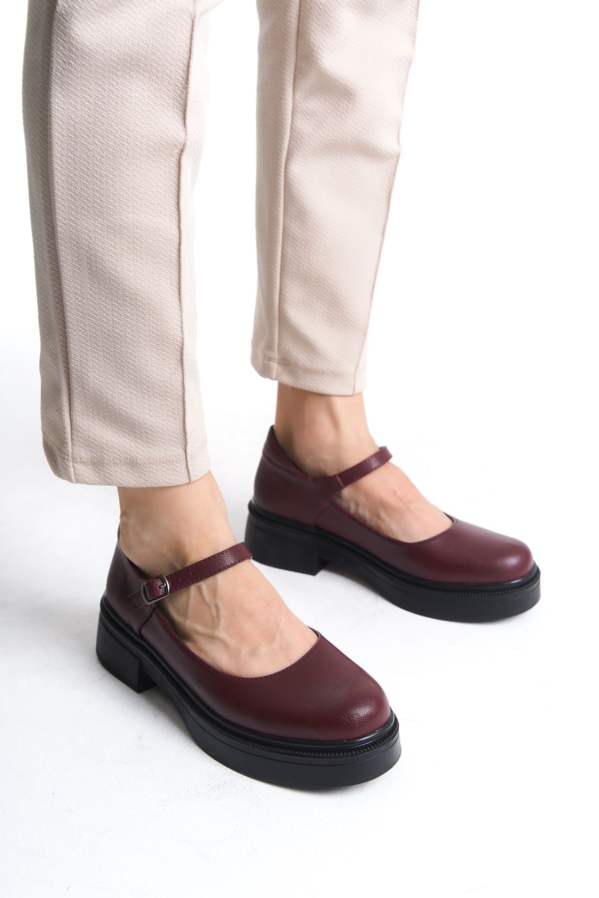 Diardi Kadın Bordo Rengi Günlük Loafer Kısa Topuklu Ayakkabı Fiyatı ...