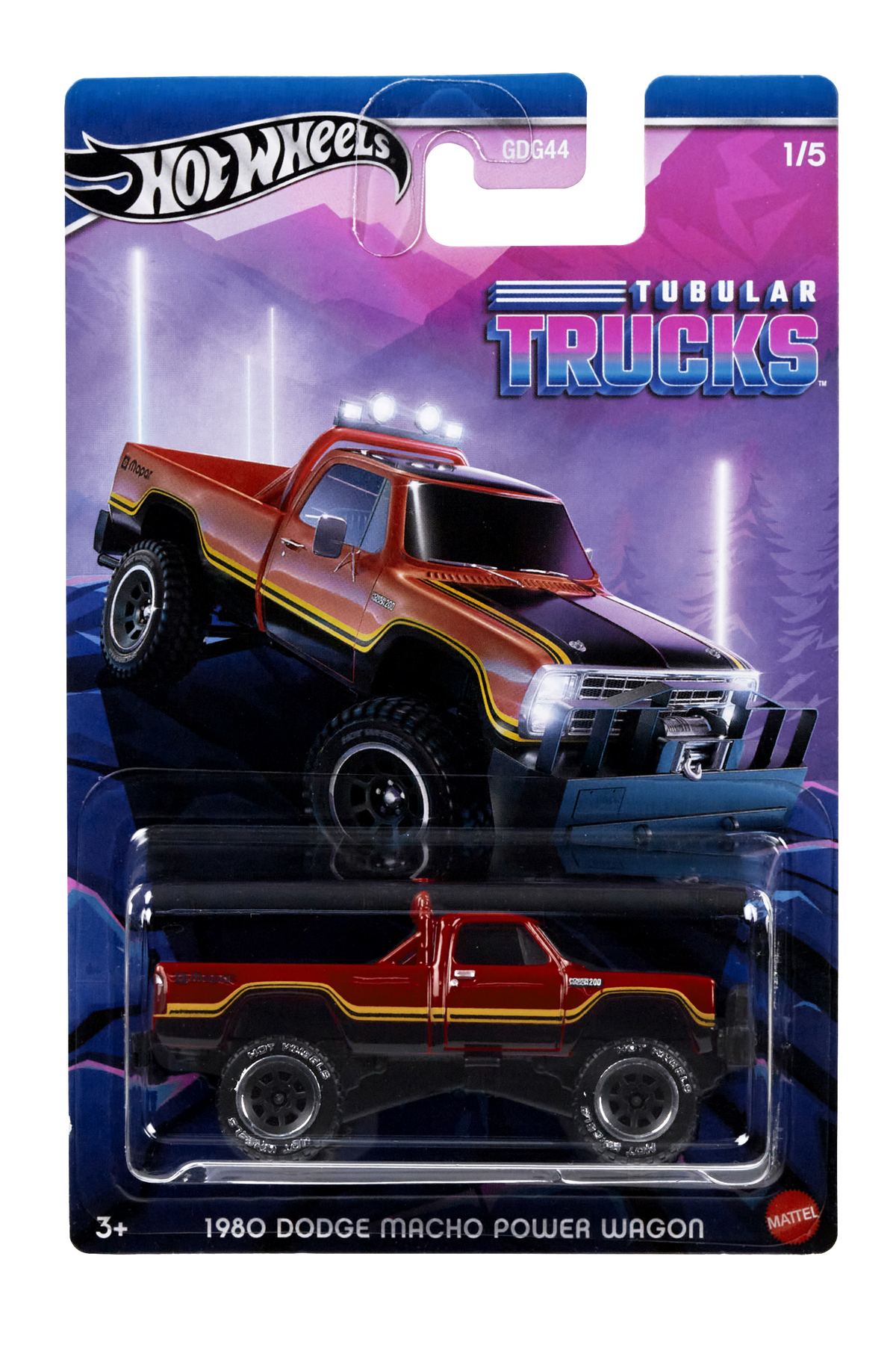 HOT WHEELS Uzun Kart Tubular Trucks 1980 Dodge Macho Power Wagon