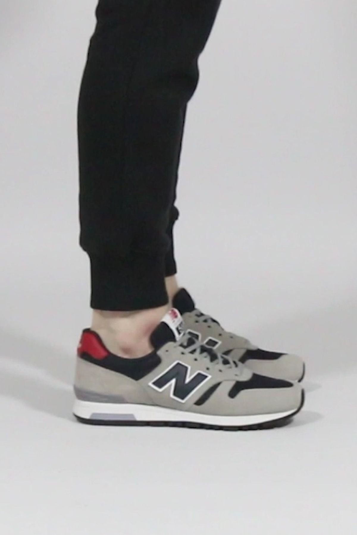New Balance Ml565Blk 565 Gray Navy Blue Red Sneaker Men s Daily Sports Shoes Trendyol