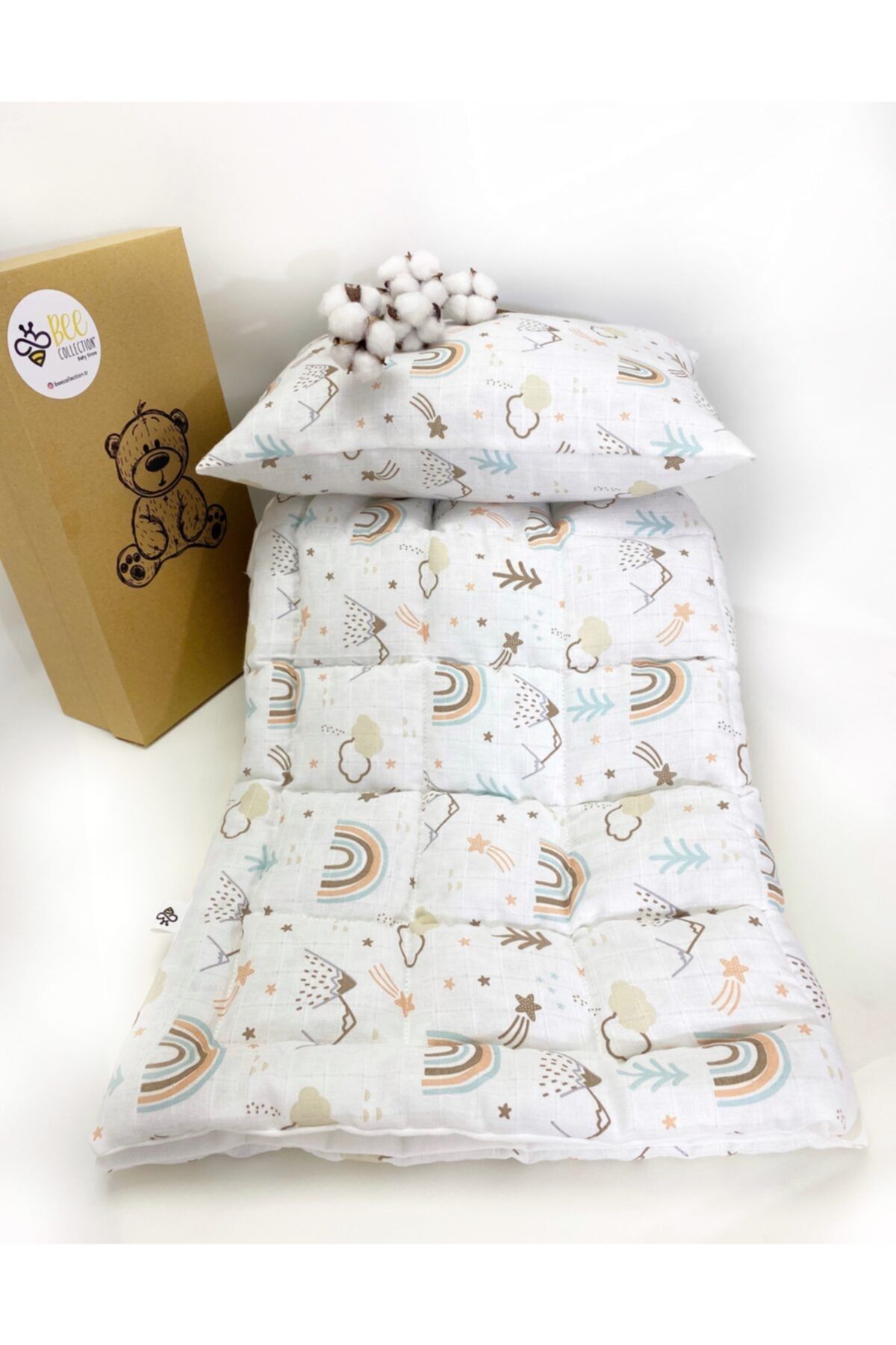 Bee collection Müslin Bebek Yorganı Yastığı fotoğrafı 2 (önizleme)