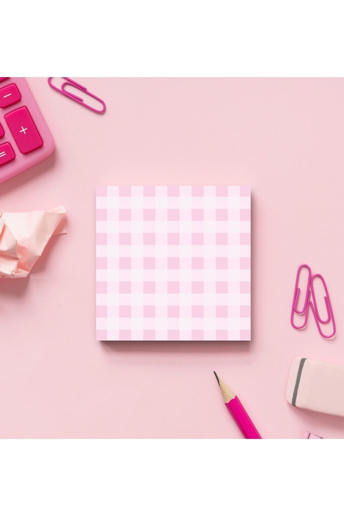 Pine Note-Set of 4 Gingham Patterned Colored Memopad, Notepad, Memo Pad, Notebook, Planner 4