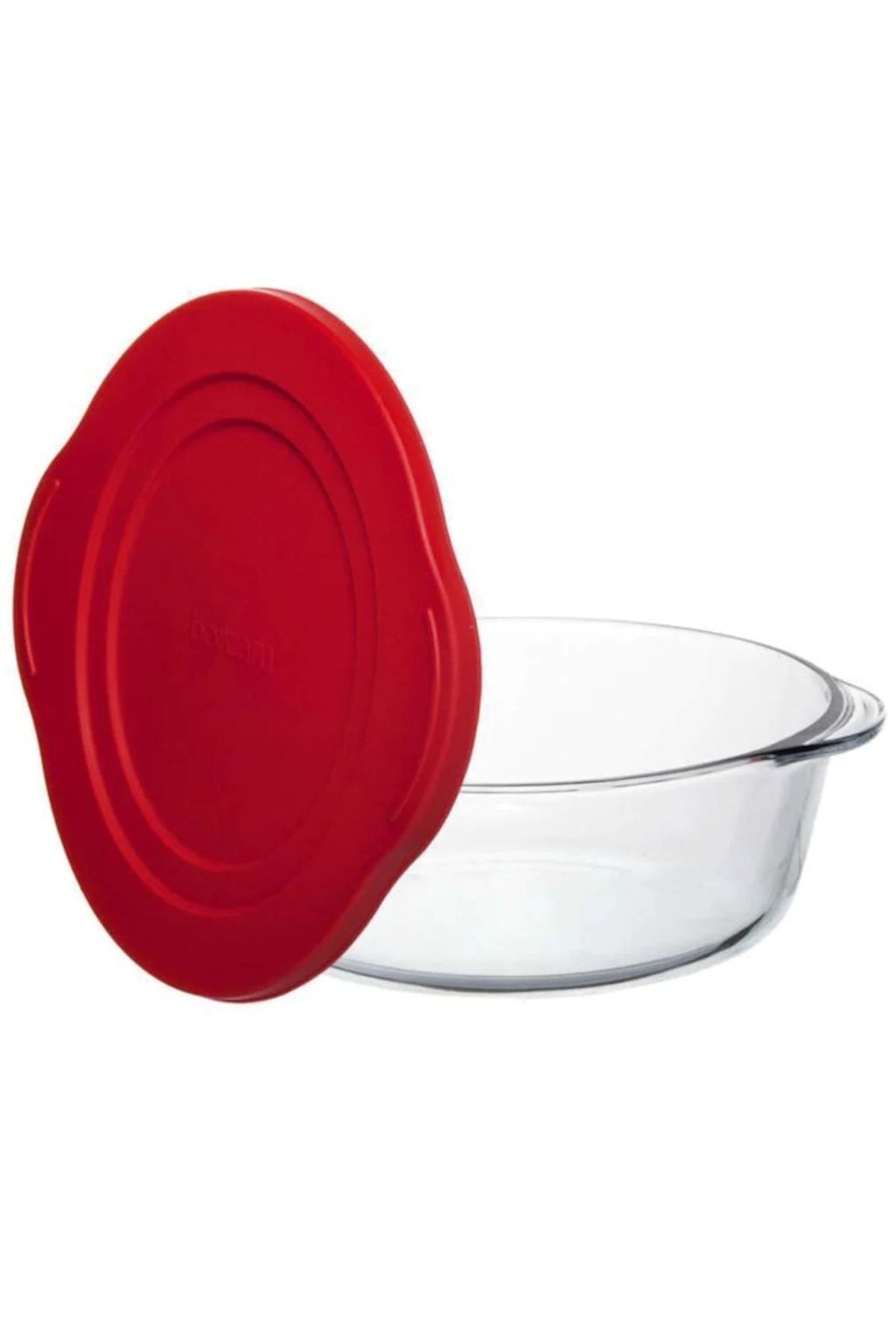Paşabahçe-59001 Model Large Oven Pyrex Storage Container with Red Lid 3