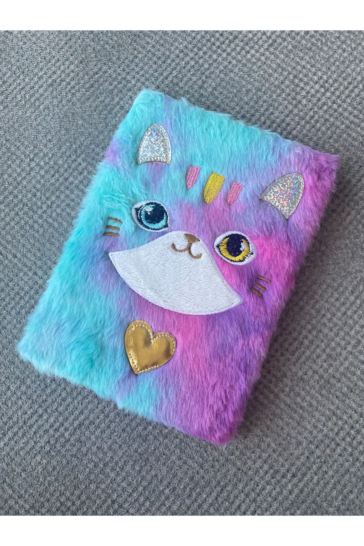 BLA GROUP-Cute Plush Cat Notebook, Memory Book, Memory Book, Diary 3