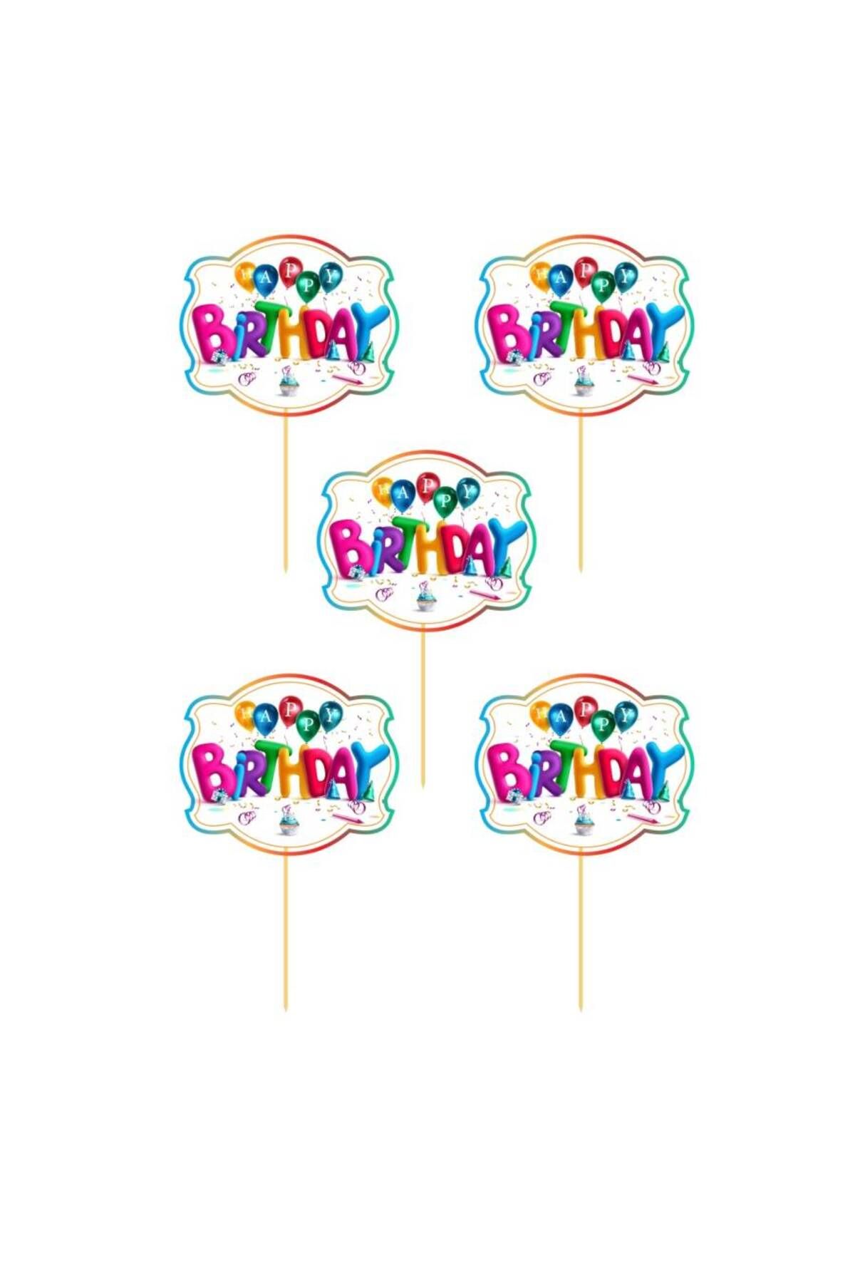 kidspartim Happy Birthday Temalı Konuşma Balonu  5 li
