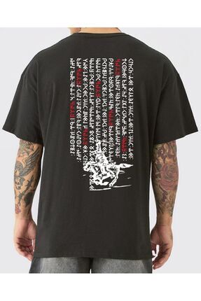 Uniquetex Vek Göktürk Alfabesi Özel Tasarım Oversize T-shirt Orhun Yazıtları ...