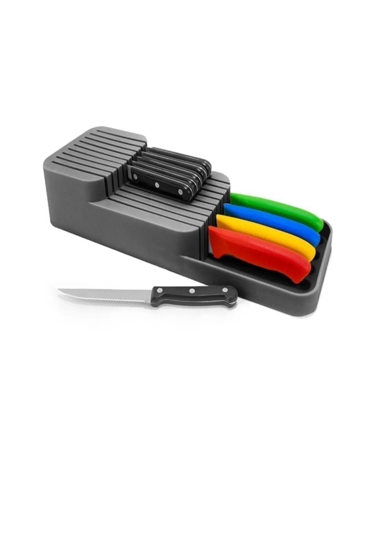 MAWT-New Generation Knife Rack 2 Rows Knife Rack in Drawer Knife Holder Space Saving Knife Rack Cabinet Layout 2