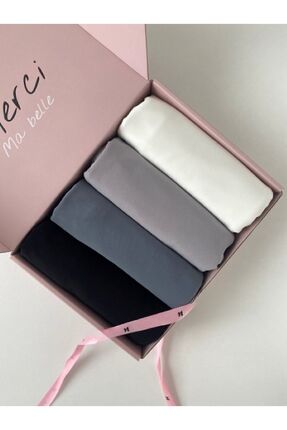 hijabchi Penye Şal 4’lü Set Jersey Shawl Lycra Shawl Jersey Hijab Lycra Hijab