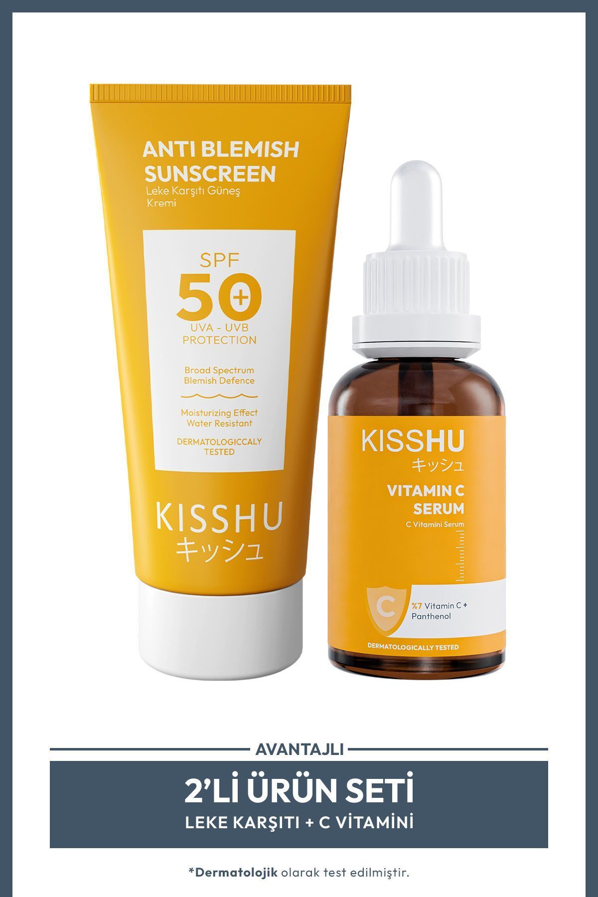 Kisshu Yüksek Korumalı Güneş Kremi Aydınlatıcı C Vitamini Serum