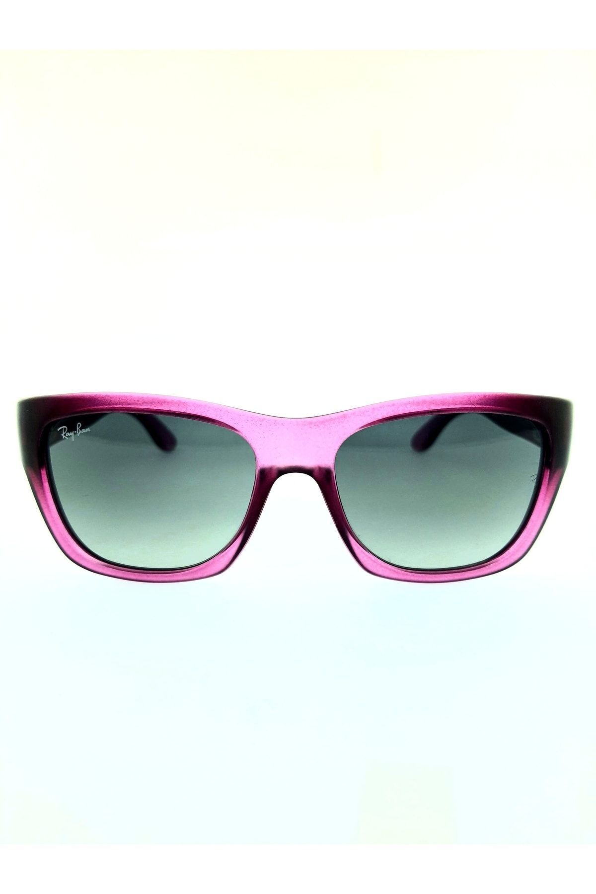 Ray Ban Rb 4194 6029 71 53 17 Unisex Sunglasses Smoked Gradient Glass with Wavy Purple Bone Frame Trendyol
