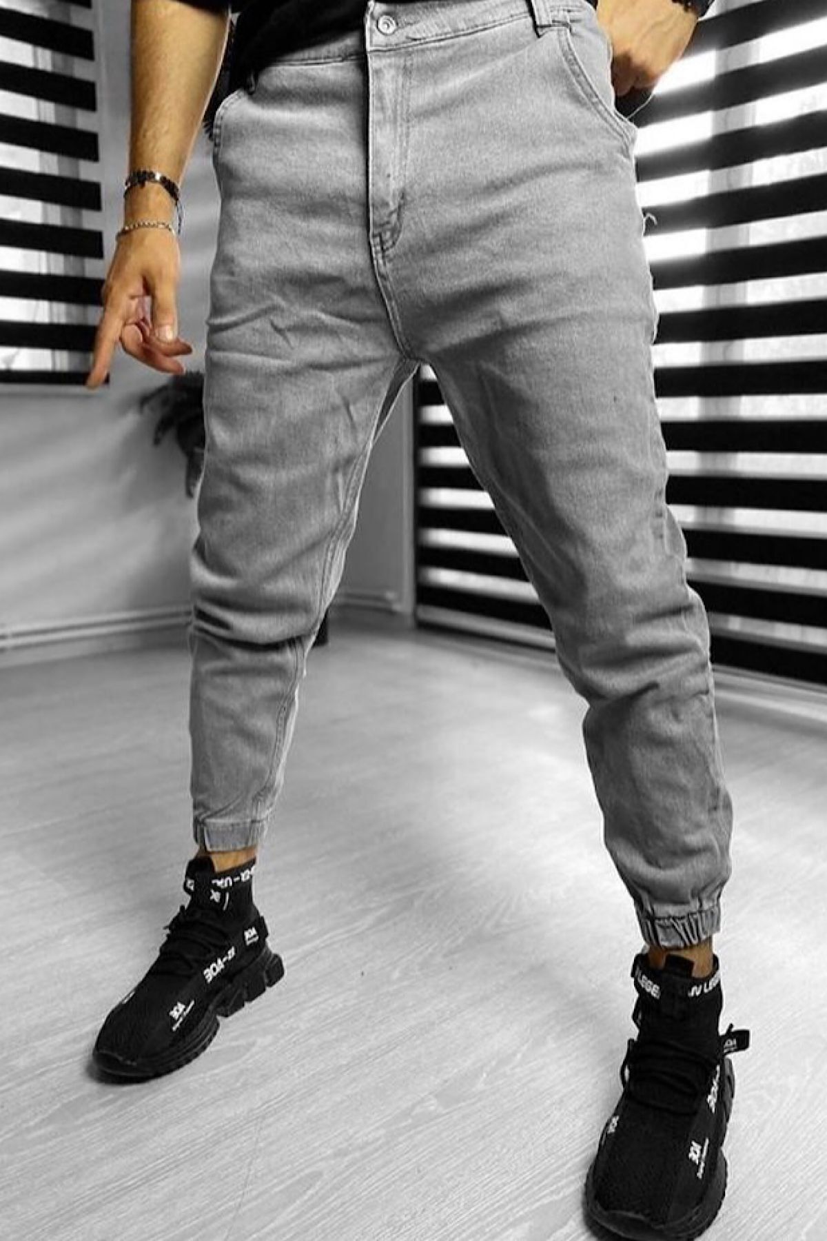 شلوار خاکستری مردانه لباس جین اورجینال Denim Shorty