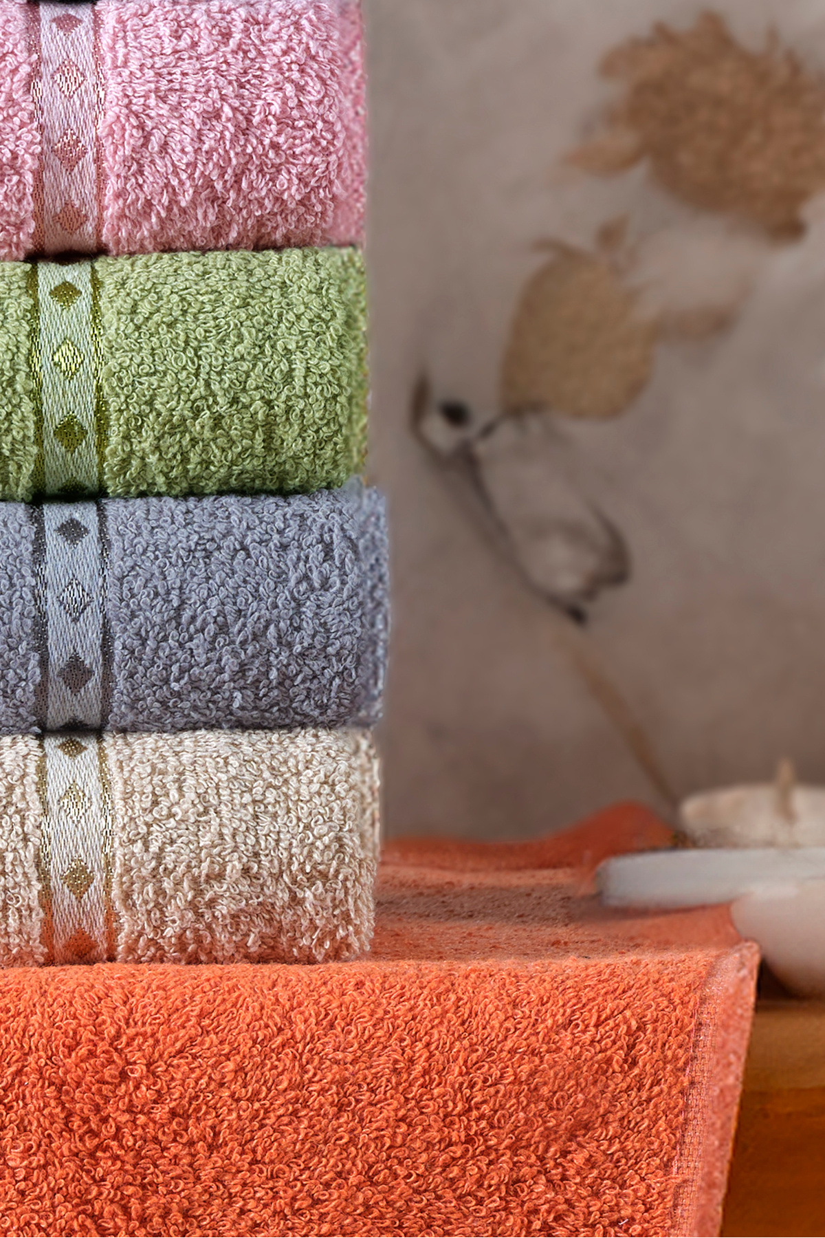 Comfort Home Бохо 6-пакетний набір 100% бавовняних рушників для рук і обличчя - 30x50 см