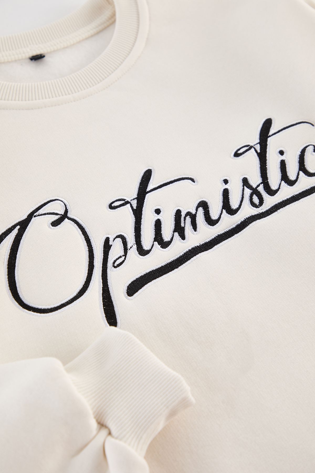 Trendyol Collection-Ecru Oversize Text Printed Tracksuit Set - Tmnaw25em00006 2