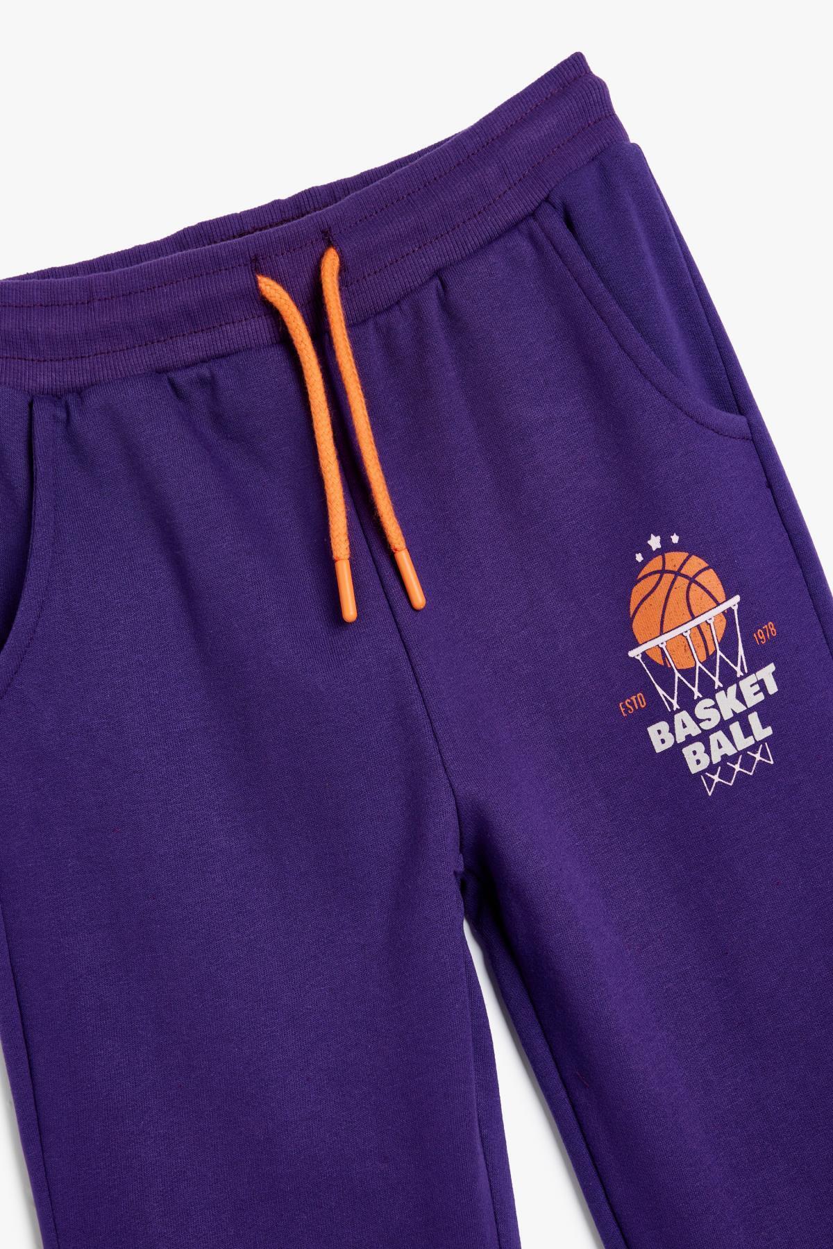 شلوار گرمکن پسرانه بنفش کوتونKoton | 5WKB40080TK اورجینال - تصویر 3