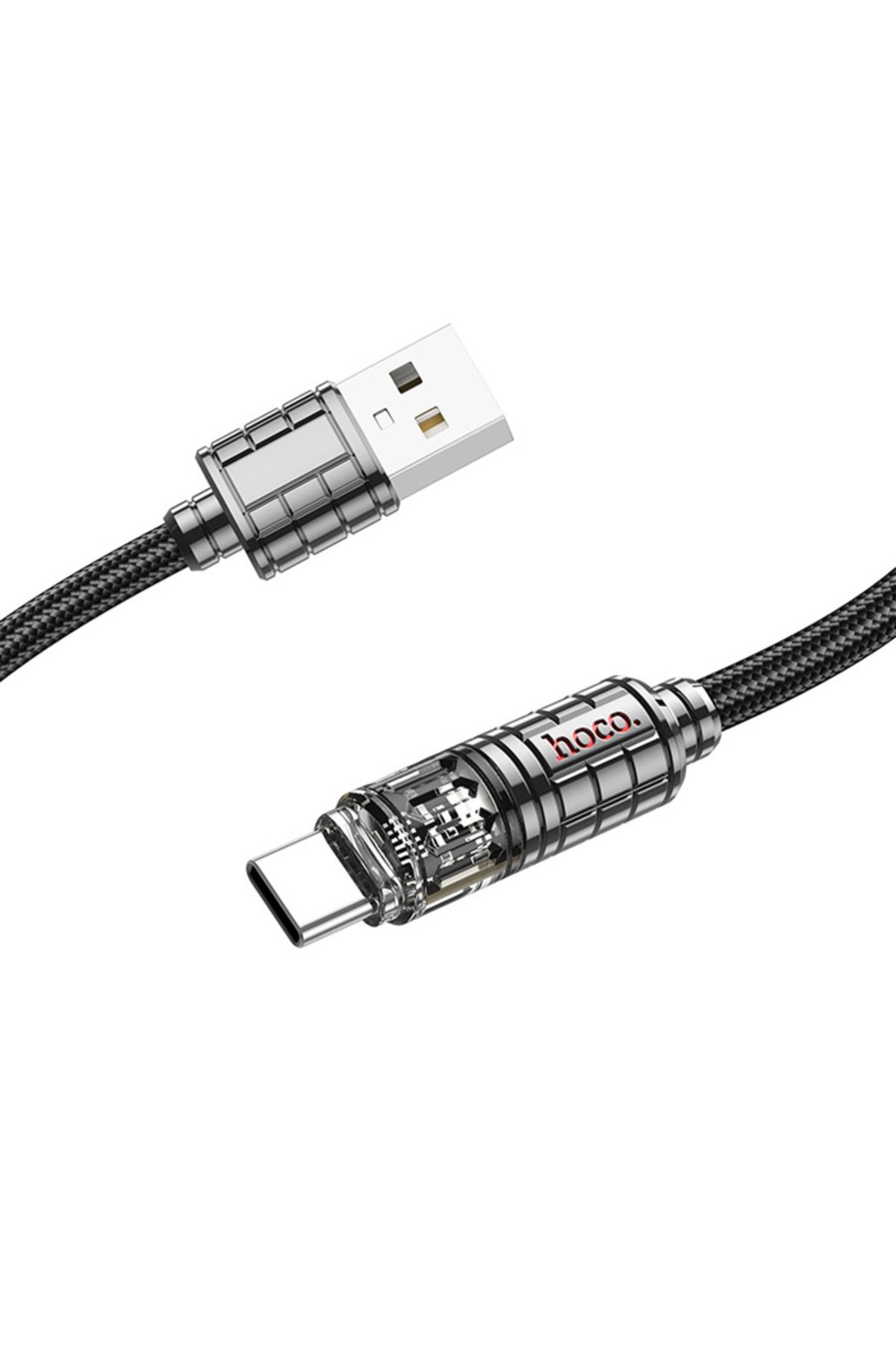 Kamardey-Hoco U122 - Crystal Tip 3A USB To Type-C Fast Data Charging Cable 4