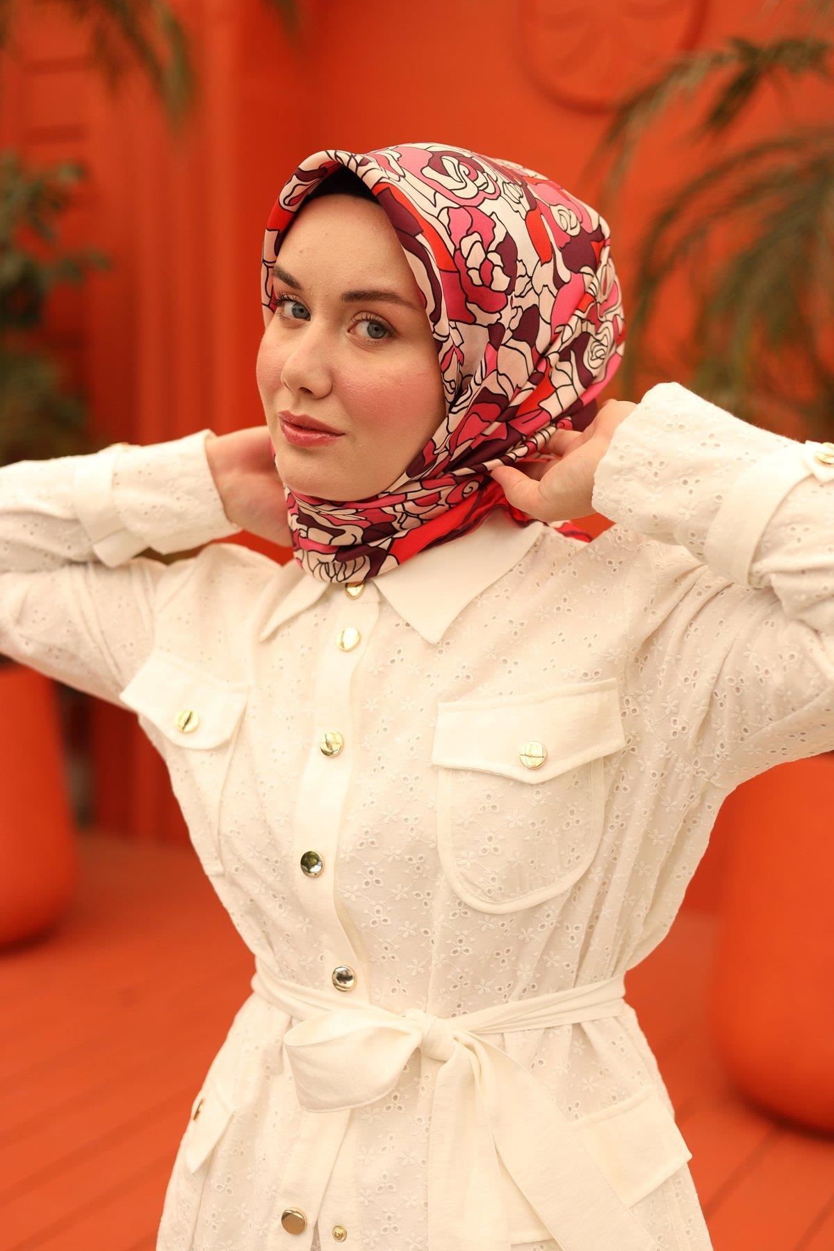 روسری زنانه خانه ابریشم | 11434-13 Silk Home - Image 8