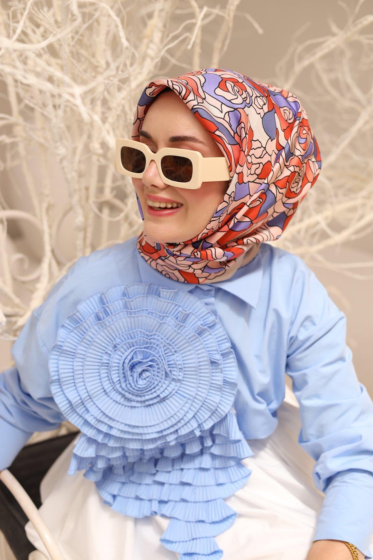 روسری زنانه خانه ابریشم | 11434-12 Silk Home - Image 5