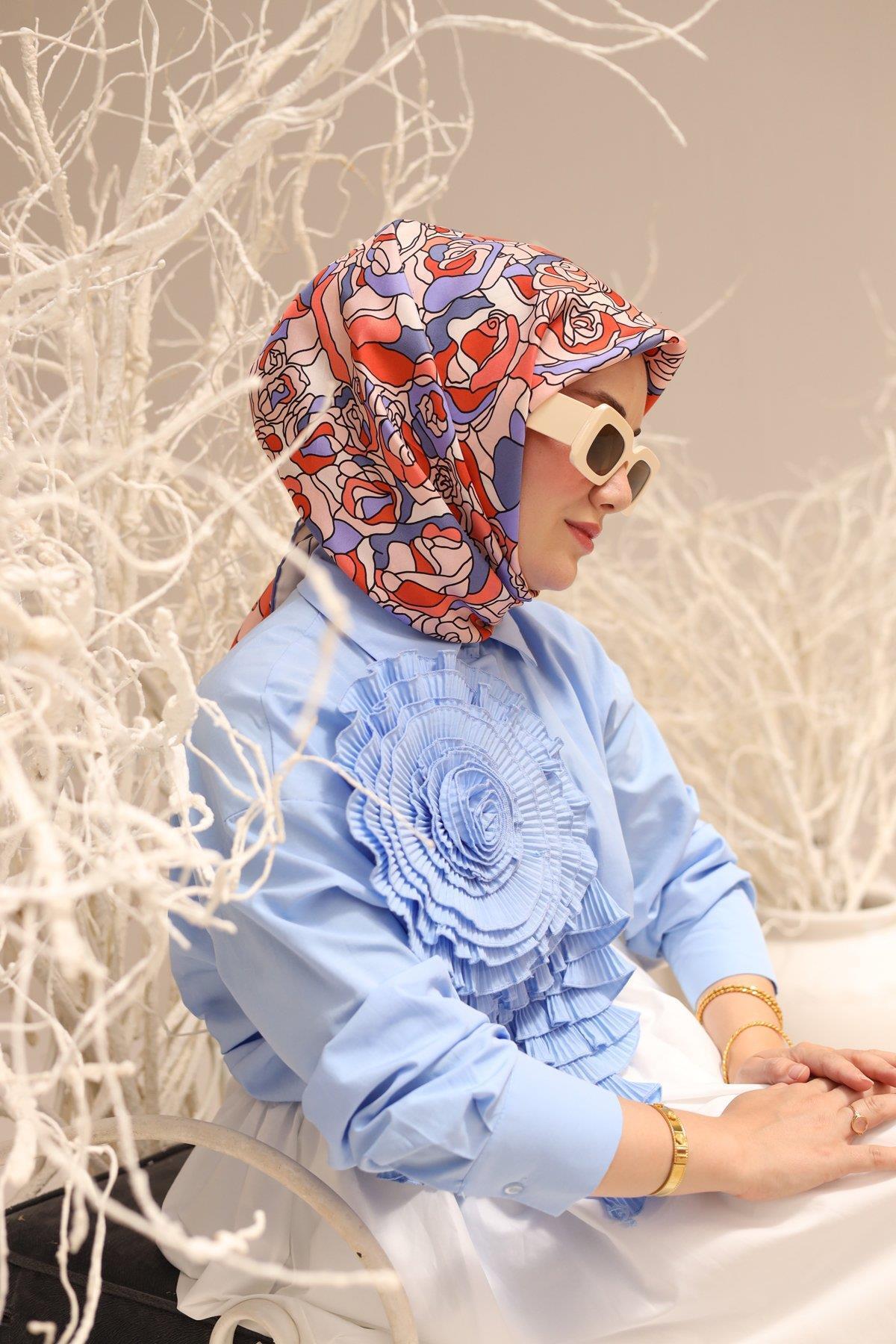 روسری زنانه خانه ابریشم | 11434-12 Silk Home - Image 2