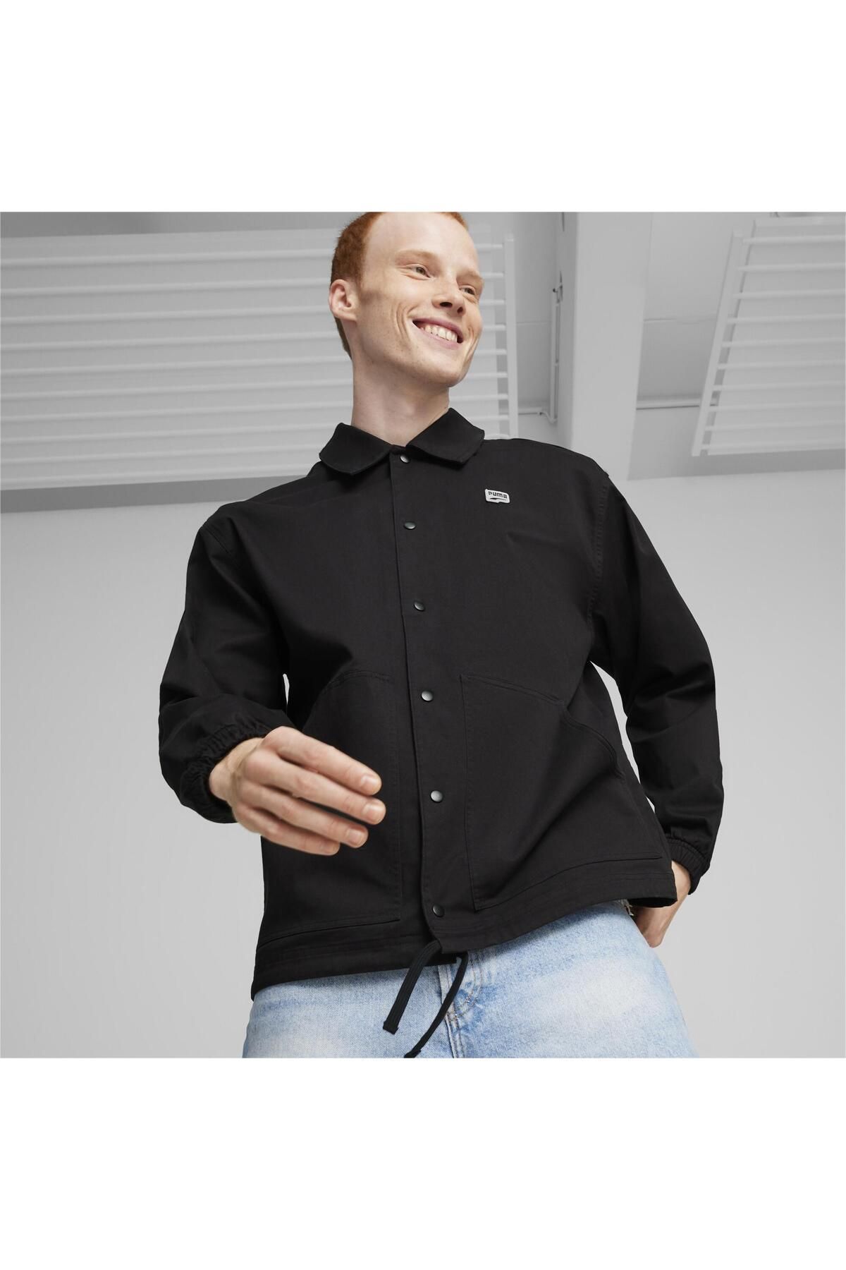Puma-Jachetă Sport Neagră Pentru Copii 4