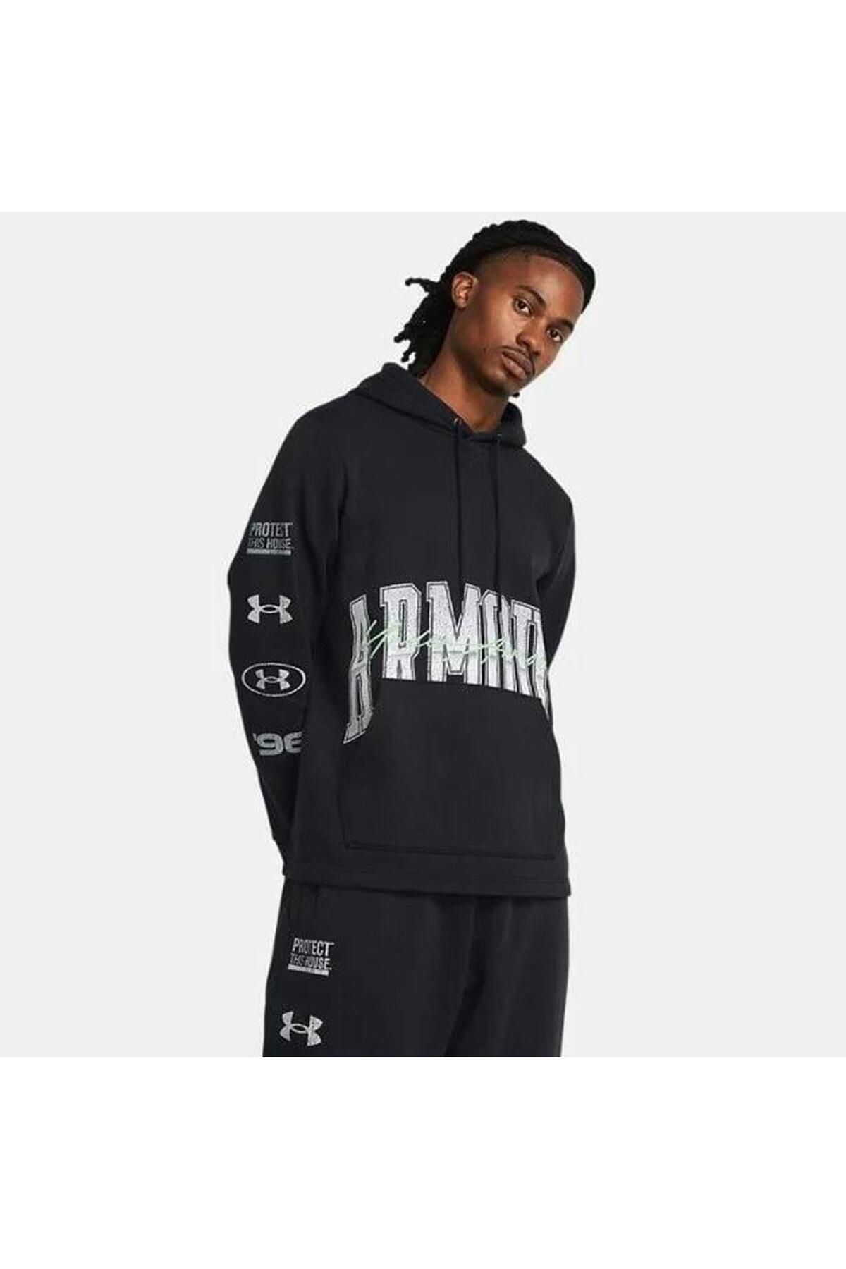 Under Armour Ua Essential Flc Nov Hood Erkek Sweat 1383068 Erkek Giyim
