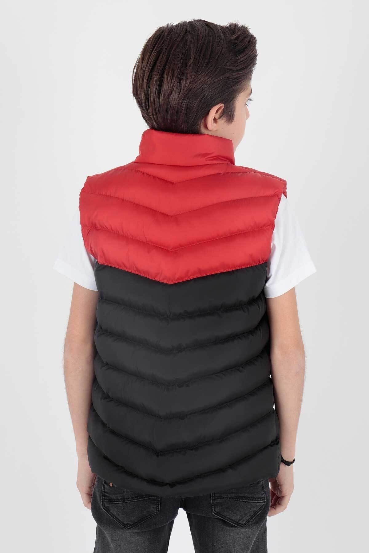 AHENGİM-Boy's Hoodless Puffer Vest - Fashion Trend Ak 217980 5
