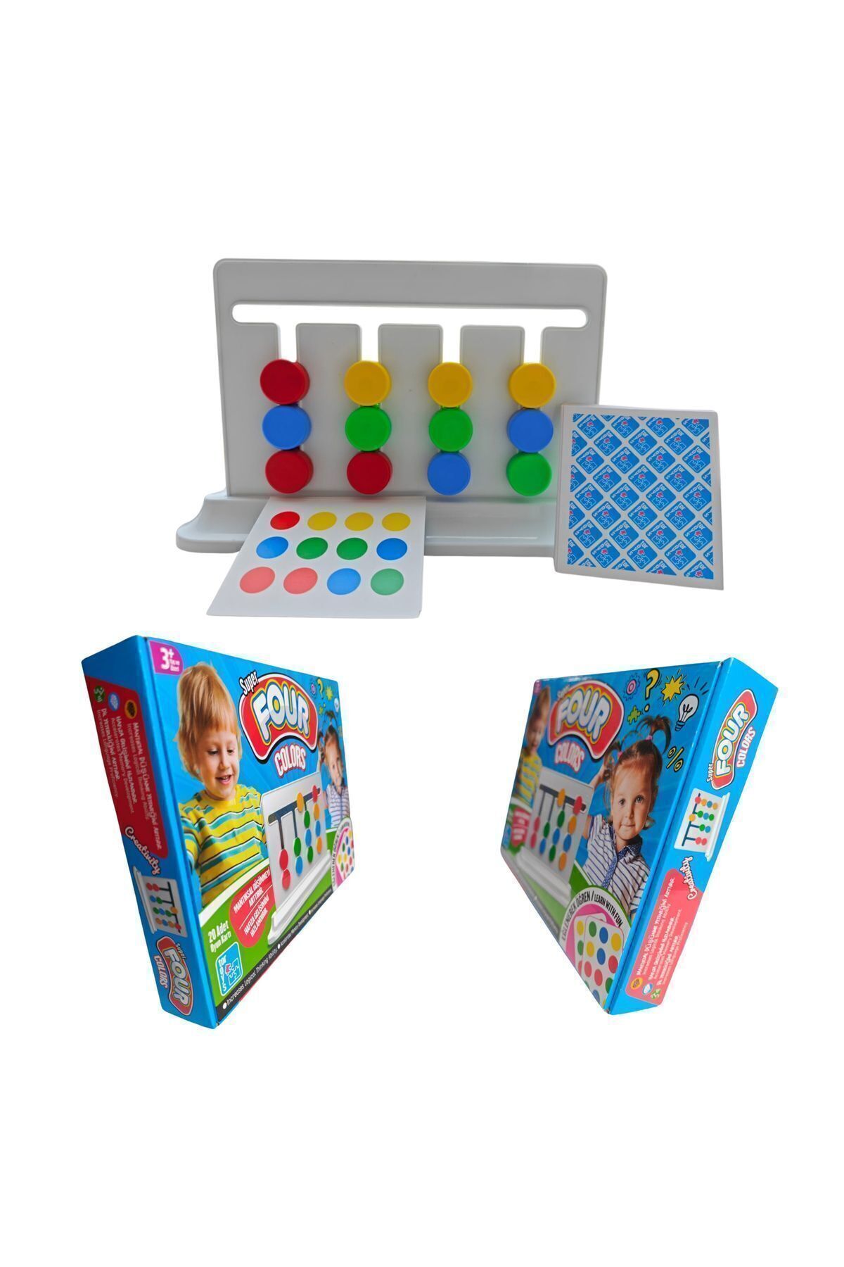 Tor Toys Renkli Rubik Abaküs Montessori Zeka Oyunu - Eğitici ve Eğlenceli - Super Four Colors fotoğrafı 4 (önizleme)