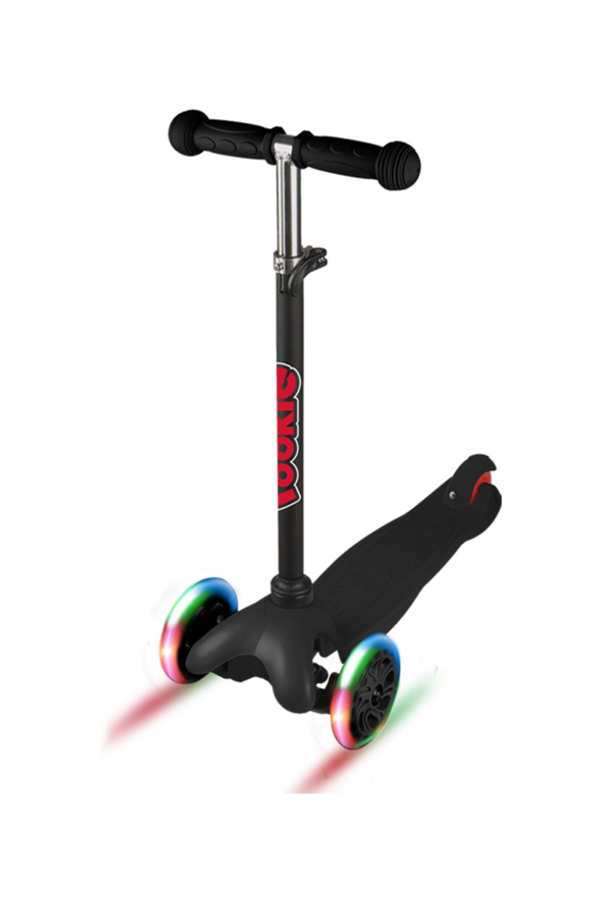 Siyah 3 Tekerlekli Led Işıklı Scooter