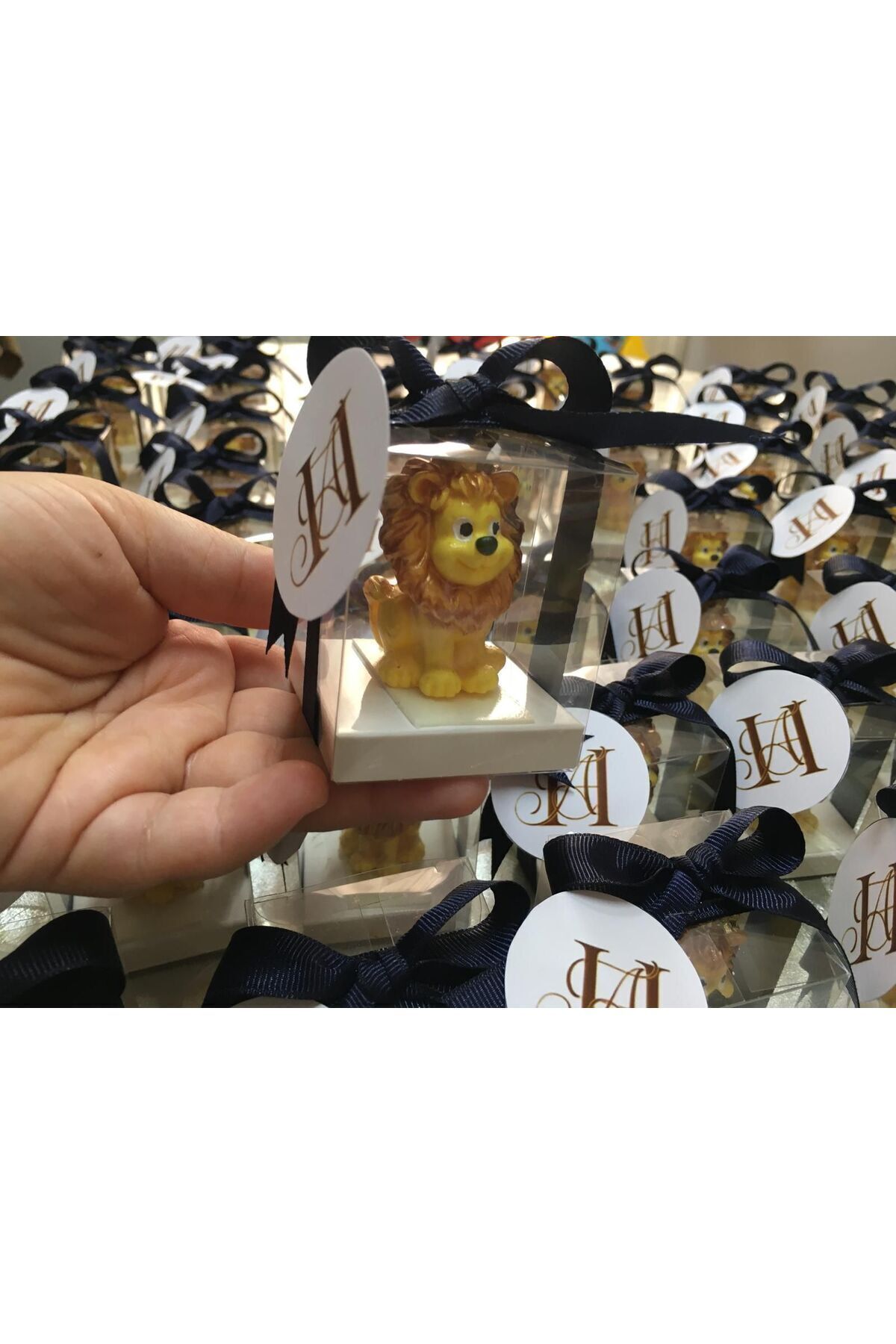 Opulent Accessories-Birthday Lion Candle - 10 Pieces Baby Shower, Circumcision Souvenir and Baby Shower Gift 4