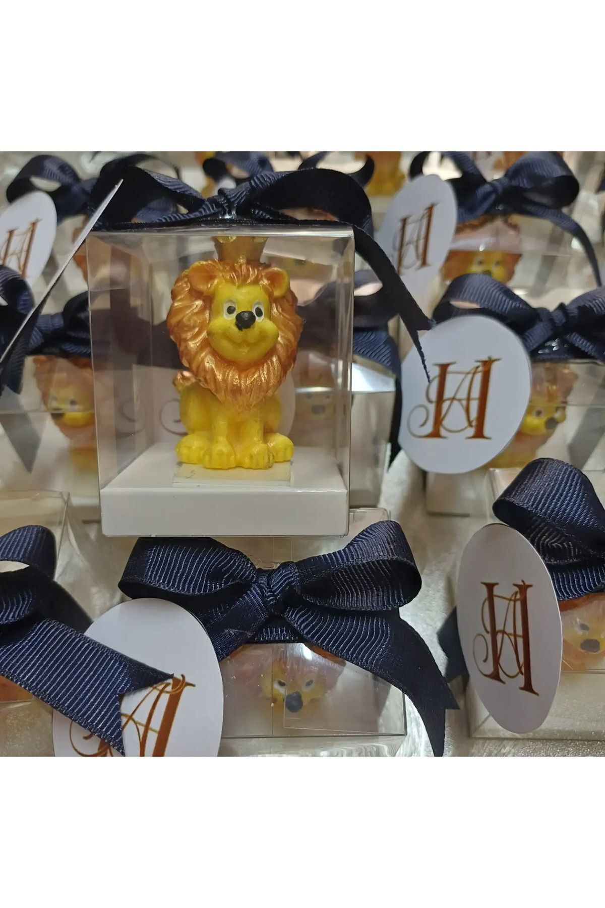 Opulent Accessories-Birthday Lion Candle - 10 Pieces Baby Shower, Circumcision Souvenir and Baby Shower Gift 2
