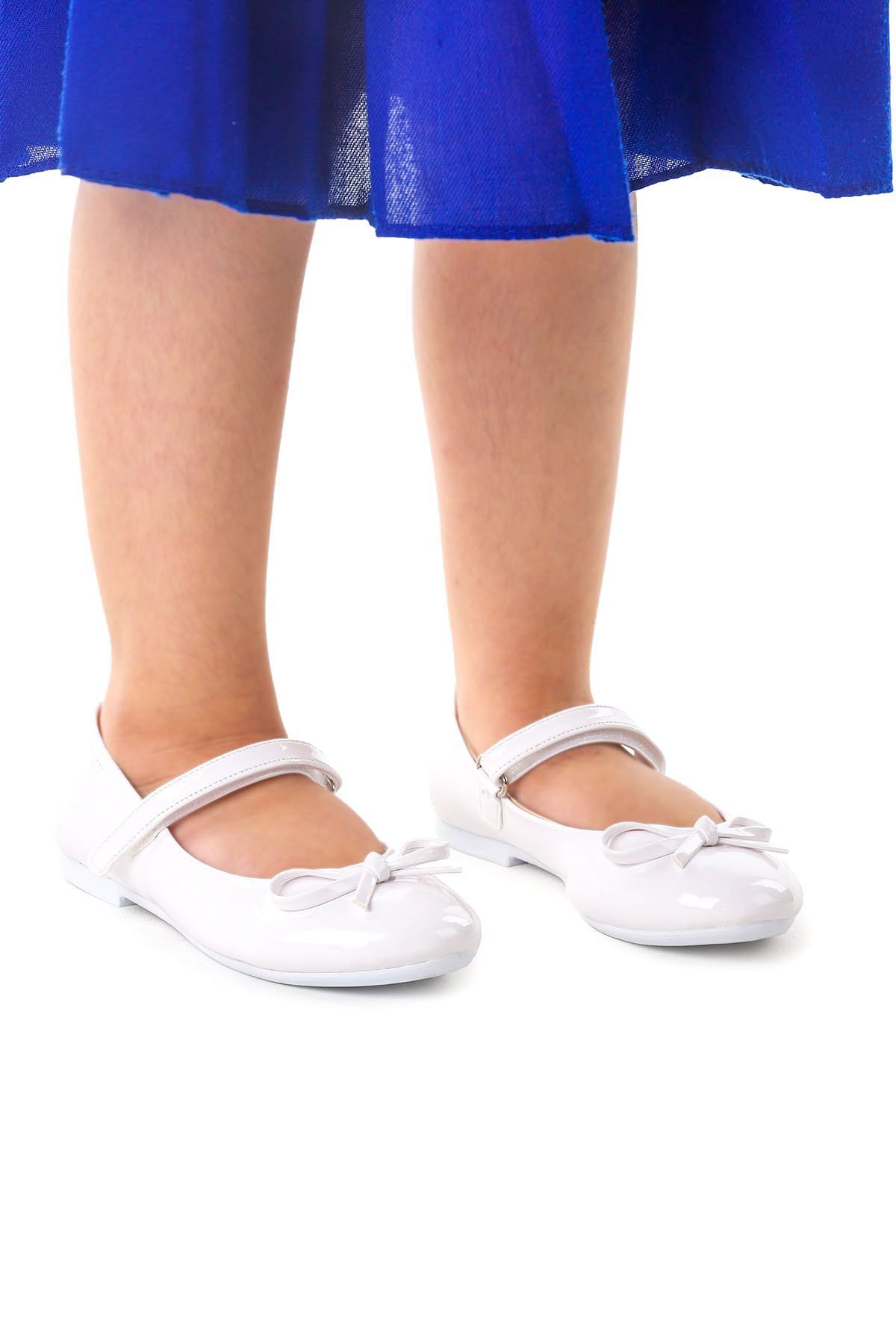 Kiko Kids Baleriny Dziewczęce Z Kokardką I Rzepem 201 Skóra Lakierowana Kobieta - 33