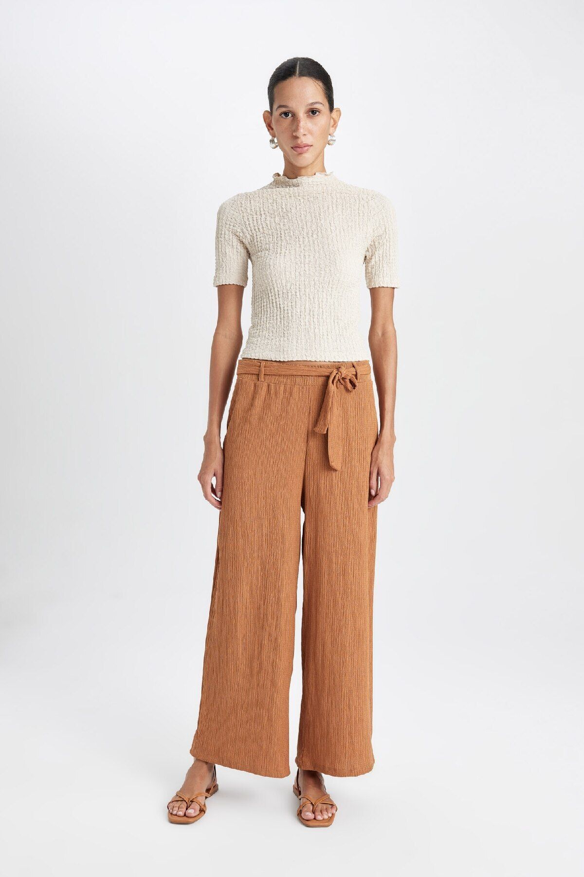 DeFacto Szerokie Nogawki Culotte Capri – Kobieta - 40
