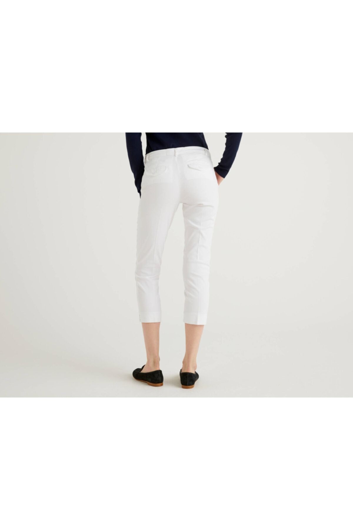 United Colors of Benetton-White Seasonal Women's Chino Pants 2