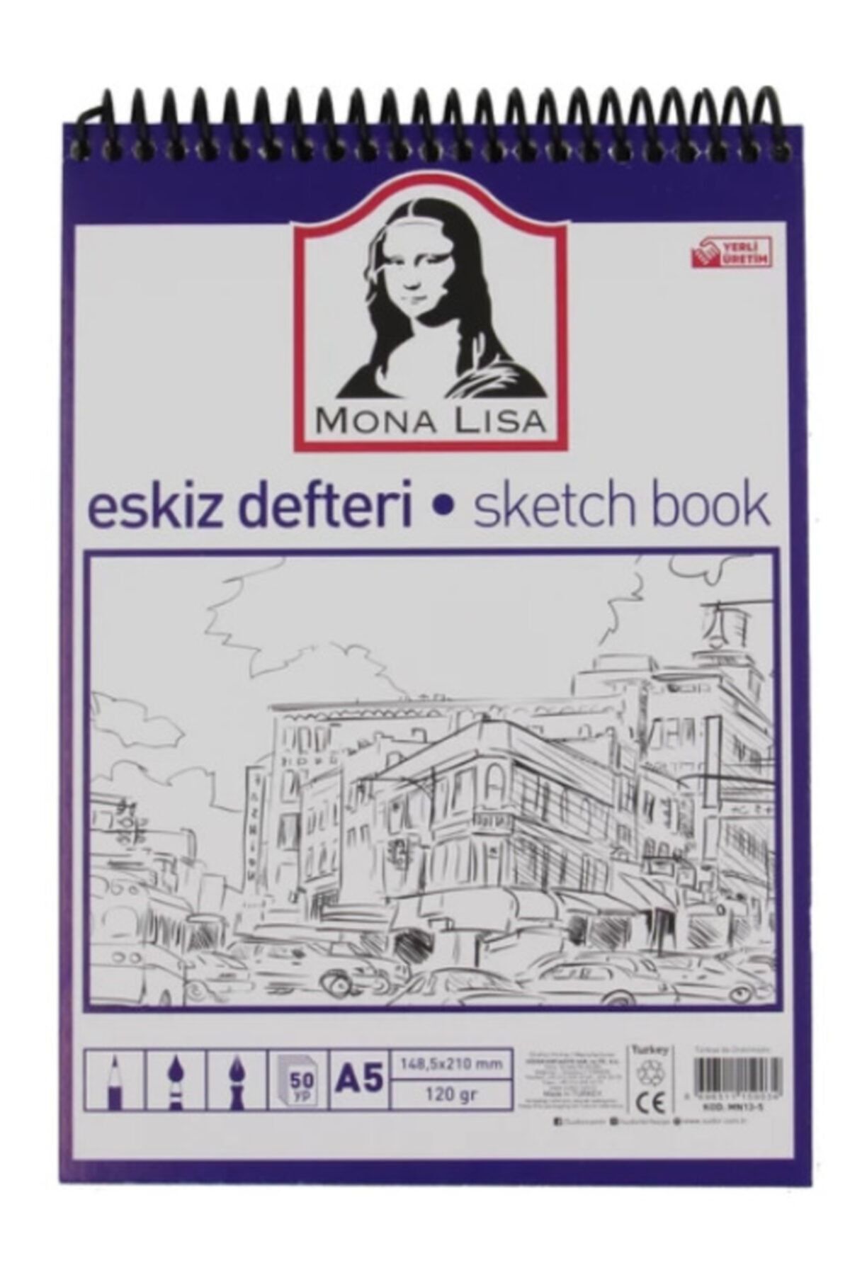 Mona Lisa Sketchbook 120g A5 50 Leaf Spiral