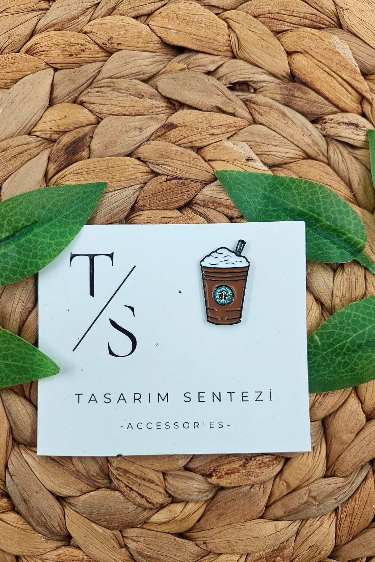 Badge Metal Brooch Collar School Bag Clothing Jewelry Accessory Coffee Starbucks Coffee Java Chip Chocolate